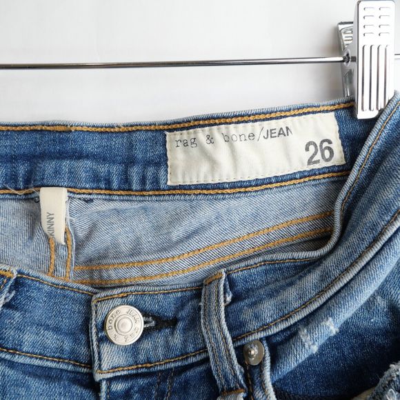 Rag & Bone Women's Ankle Skinny Jeans with Distressed Size 26 Style W1502K520 - Picture 9 of 14